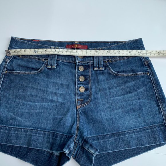 7 for all mankind Jean shorts sz24 B14 - Picture 6 of 7